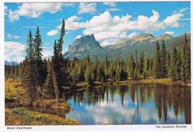 Alberta Postcard Mount Eisenhower Canadian Rockies Castle Mountain