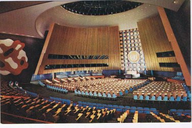 New York Postcard NYC United Nations View Of General Assembly Building