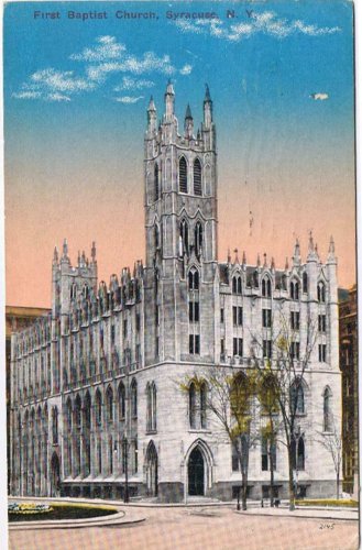 New York Postcard Syracuse First Baptist Church