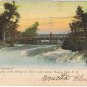 Postcard Rotograph Rapids Under Bridge To Third Sister Island Niagara Falls NY
