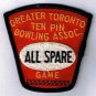Canada Bowling Patch Greater Toronto Ten Pin Bowling Association All Spare Game