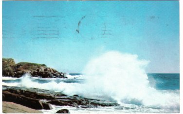 Maine Postcard Ogunquit Cape Neddick Bald Head Cliff Surf Pounding
