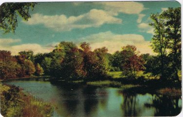 Postcard Parry Sound Ontario River Scene