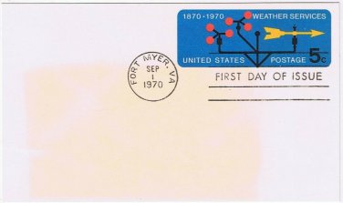 USA Weather Services First Day Cover Postal Card Ft Myer Virginia