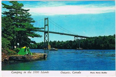 Postcard Camping In The 1000 Islands St Lawrence River Ontario Canada