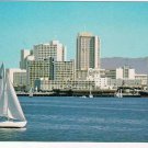 California Postcard San Diego Bay Downtown Boats Sailboats