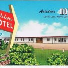 North Dakota Postcard Devils Lake Artclare Motel