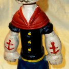 Popeye Cast Iron Coin Bank  9"