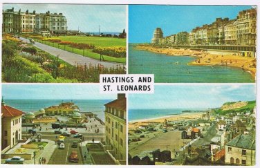 Postcard Hastings & St Leonards Warrior Square Promenade Pier East Cliff