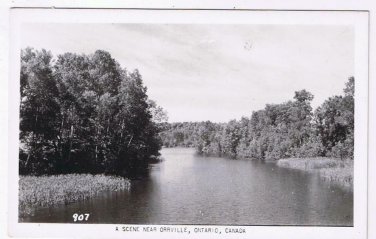 Ontario Postcard RPPC River Near Orrville Ontario