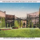 Ontario Postcard Walkerville Maturing Warehouses Hiram Walker & Sons