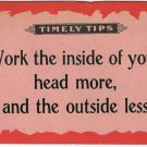 Comic Postcard Timely Tips Work Inside Your Head Panama Pacific Exposition 1915