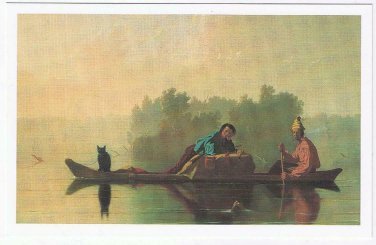 Art Postcard Fur Traders Descending The Missouri Binghham USPS