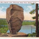 Postcard Devil's Lake Wisconsin State Park Balance Rock