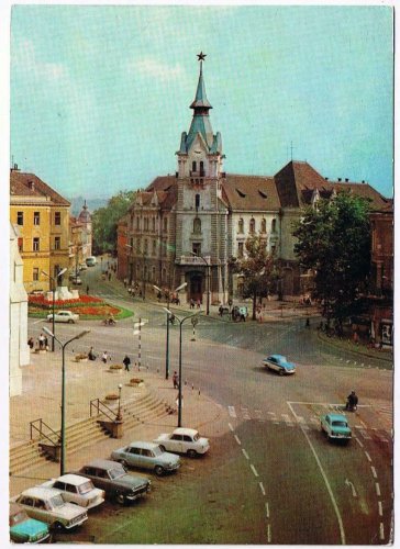 Hungary Postcard Kaposvar Kossuth Lajos Square