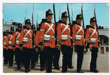 Ontario Postcard Kingston Old Fort Henry Guard Drill Marching In Fours