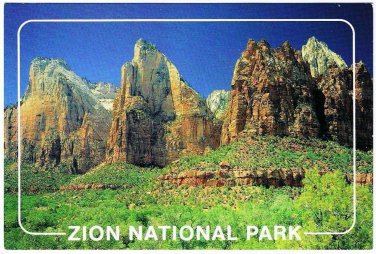Utah Postcard Zion National Park Court of the Patriarchs