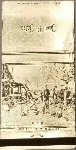 Matchbook Cover Gene P Gates State Surety Co Des Moines Iowa
