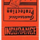 Matchbook Cover Woodmansee Barco Insurance Wyoming Rhode Island