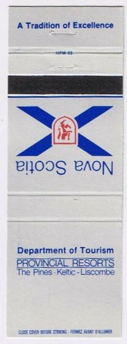 Matchbook Cover The Pines Keltic Liscombe Nova Scotia Provincial Resorts