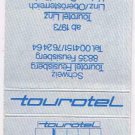 Matchbook Cover Tourotel Munchen Schwabing Feusisberg Linz Wien