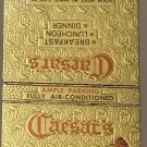 Matchbook Cover Caesars Restaurant Wind Gap Pennsylvania Gold