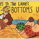 Postcard Here's To The Ladies. Bottoms Up