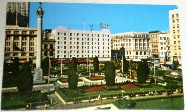 California Postcard San Francisco Hotel Plaza