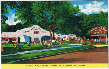 Postcard Alamo Plaza Hotel Courts Gulfport Mississippi