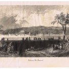 Engraving Reproduction Print W H Bartlett Frederiction New Brunswick 8 1/2 x 11