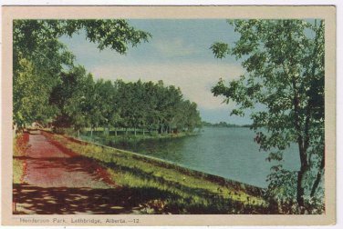 Postcard Henderson Park Lethbridge Alberta