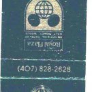 Matchbook Cover Hotel Royal Plaza Walt Disney World Village Lake Bueno Vista FL