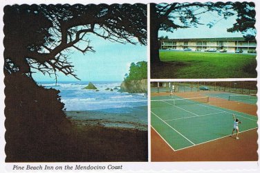Postcard Pine Beach Inn Fort Bragg California