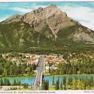 Alberta Postcard Village Of Banff & Cascade Mountain Banff National Park
