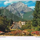Alberta Postcard Banff & Cascade Mountain Flower Garden