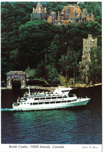 Ontario Postcard Thousand Islands St Lawrence River Boldt Castle Heart Island