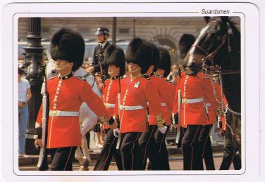 United Kingdom UK Postcard London Guardsman 1986