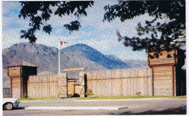 British Columbia BC Postcard Kamloops Riverside Park Fort Kamloops