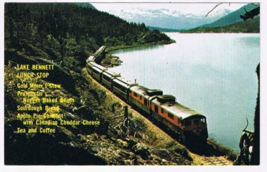 Yukon Postcard White Pass & Yukon Railway Lake Bennett Lunch Stop