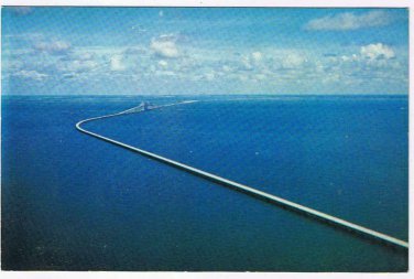 Florida Postcard Sunshine Skyway Linking Manatee County & St Petersburg