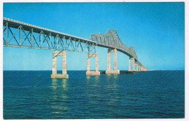 Florida Postcard Sunshine Skyway Connecting St Petersburg & Palmetto