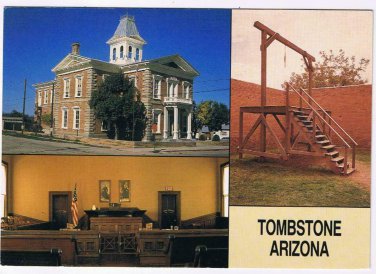 Arizona Postcard Tombstone Original Cochise County Courthouse Multi View