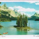 Alberta Postcard Maligne Lake Canoe Mountains Jasper National Park