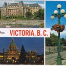 British Columbia BC Postcard Victoris Multi View Empress Hotel Parliament