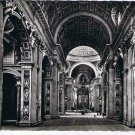 Italy Postcard Rome RPPC St Peter's Church Interior