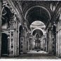 Italy Postcard Rome RPPC St Peter's Church Interior