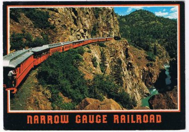 Postcard Durango & Silverton Narrow Gauge Railroad Colorado Animas Gorge