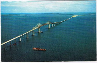 Florida Postcard Sunshine Skyway Between Pinellas Manatee & Sarasota Counties