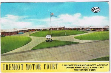 Postcard Tremont Motor Court West Haven Connecticut