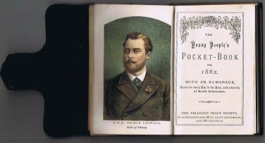 Young People's Pocket Book Almanack 1882 Tuck Pocket Pencil Slot Gilt Edges